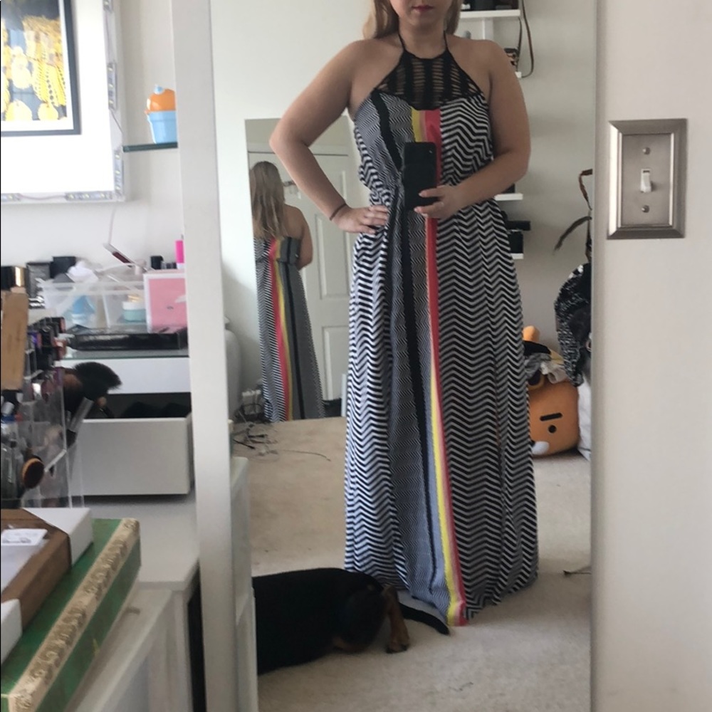Fire LA Maxi Beach halter dress